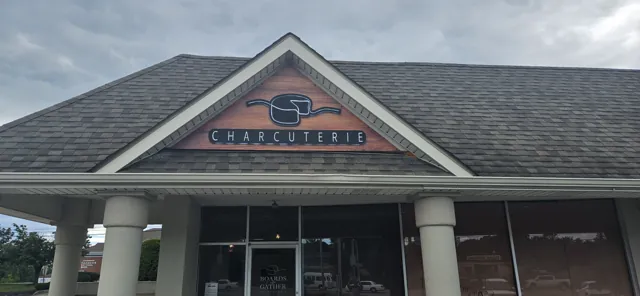 Storefront sign for a charcuterie shop
