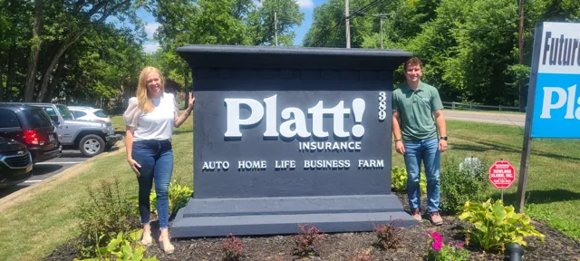 Monument sign for an insurance agency