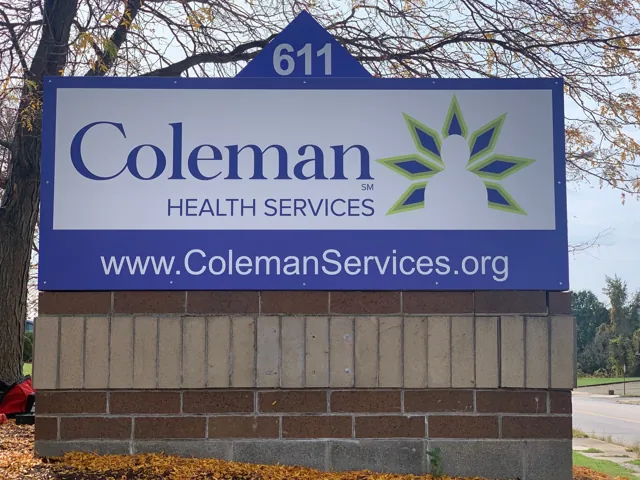 Monument sign with house number
