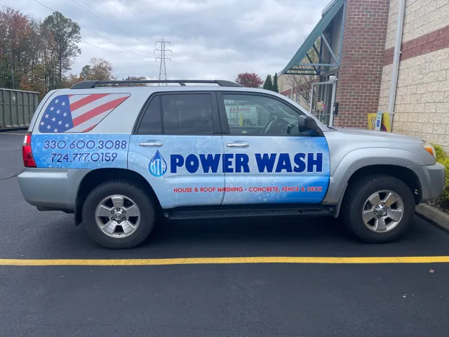 Power wash SUV graphics