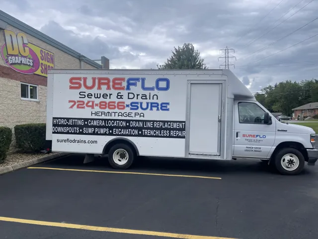 Sewer and drain service truck graphics