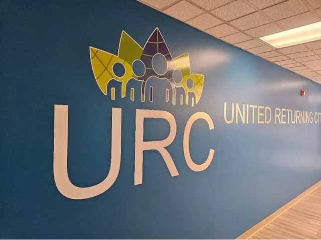 Dimensional wall logo for a community organization