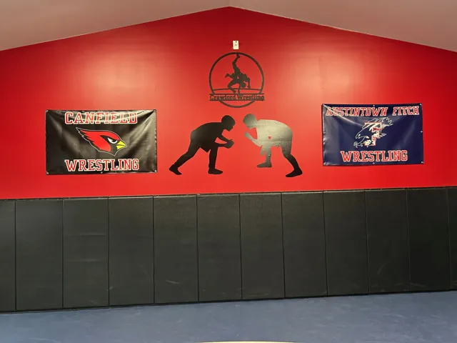 Wrestling room wall graphics