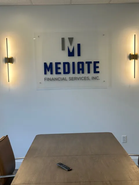 Acrylic reception wall logo