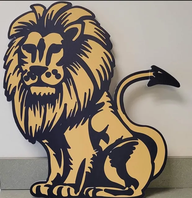 Cut out lion mascot sign