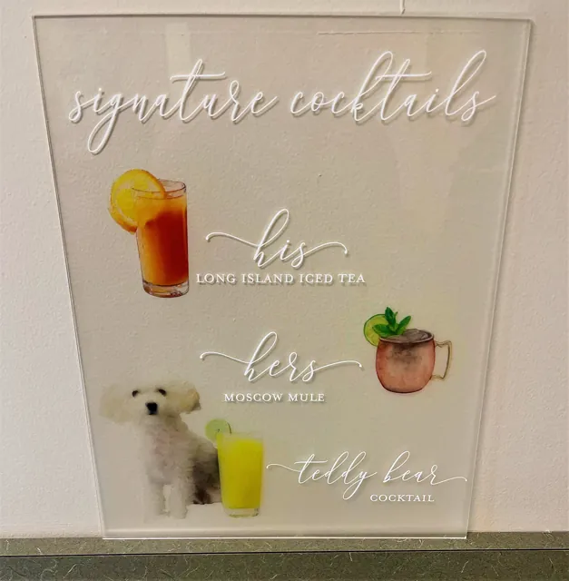 Signature cocktail sign