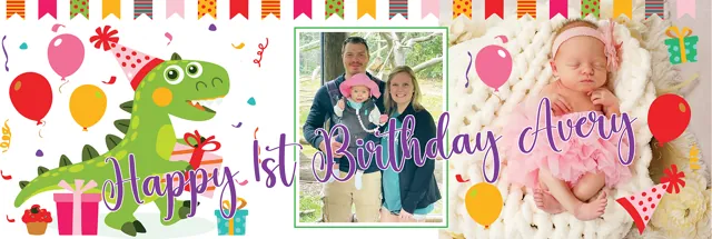 Custom birthday banner