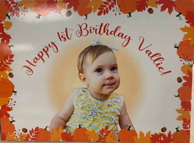 Custom birthday banner with photo