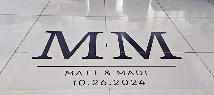 Dance Floor Initials by DC Graphics