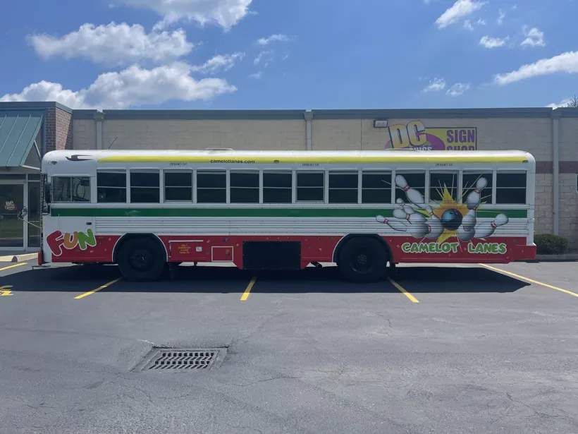 Camelot Lanes party bus