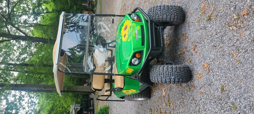 Sunflower golf cart wrap