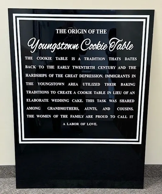 Youngstown Cookie Table sign