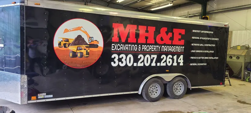 MH&E Excavating trailer